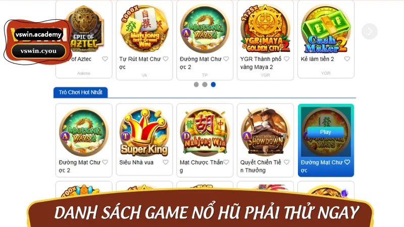 Game nổ hũ VSWIN giúp bạn đổi vận mỗi ngày
